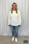 Margo Waffle Knit Sweater - Ivory Tops &amp; Sweaters