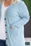 Michelle Mae ’Colbie’ Ribbed Cardigan - Dusty Blue Tops &amp; Sweaters