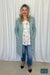 Michelle Mae ’Colbie’ Ribbed Cardigan - Dusty Blue Tops & Sweaters