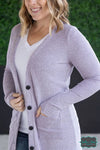 Michelle Mae ’Colbie’ Ribbed Cardigan - Lavender Tops &amp; Sweaters