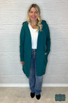 Monita Longline Hooded Cardigan - Blue Palm Tops &amp; Sweaters