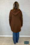 Monita Longline Hooded Cardigan - Cocoa Dust Tops &amp; Sweaters