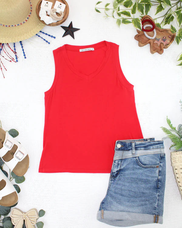 ***PRE-ORDER*** Michelle Mae Noelle Tank - Red