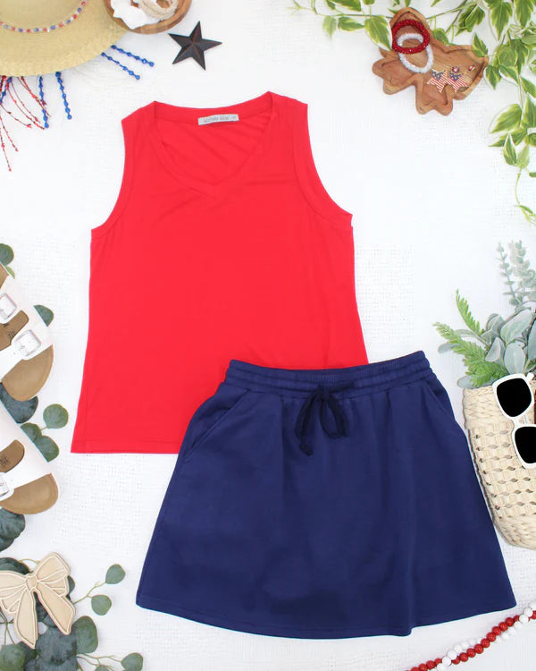 ***PRE-ORDER*** Michelle Mae Noelle Tank - Red