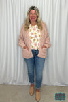 Patricia Knit Cardi With Pockets - Blush Pink Tops &amp; Sweaters