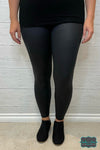 Pebble Leather Like Leggings - Black Bottoms