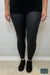 Pebble Leather Like Leggings - Black Bottoms