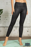 Pebble Leather Like Leggings - Black Bottoms