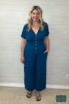 Polly Button Jumpsuit - Dark Teal Dresses &amp; Skirts