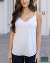 ***Pre-Sale*** Grace And Lace V-Neck Cami - White Tops &amp; Sweaters