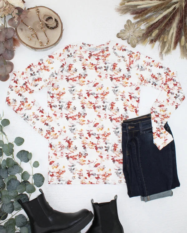 ***PRE-ORDER*** Michelle Mae Blair Long Sleeve Top - Autumn Watercolour