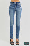 Risen ’Brady’ Tummy Control High Rise Skinny Denim - Mid Wash Bottoms