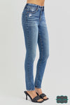 Risen ’Brady’ Tummy Control High Rise Skinny Denim - Mid Wash Bottoms