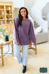 Sarah Corded Pullover - Dusty Purple Tops &amp; Sweaters