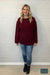 Sarah Corded Pullover - Merlot Tops & Sweaters