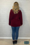 Sarah Corded Pullover - Merlot Tops &amp; Sweaters