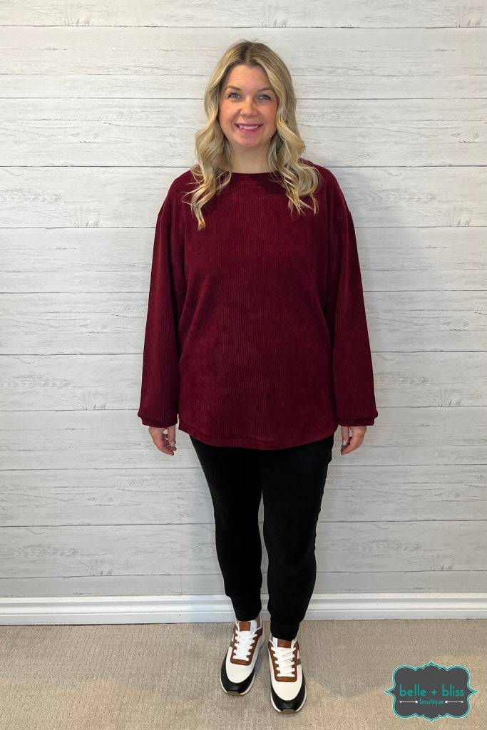 Long Sleeve V-Neck Sweater, Pink – Bliss & Belle Boutique