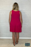 Selina Tank Dress With Pockets - Raspberry Dresses &amp; Skirts