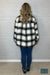 Shannon Sherpa Lined Plaid Shacket - Black Outerwear