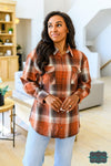 Tammy Flannel Button Up Top - Rust Plaid Tops &amp; Sweaters