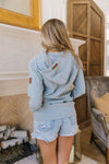 Ampersand Fullzip Hoodie - Morning Glory (Light Blue)