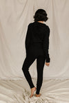 Ampersand Waffle Knit Joggers - Black Jack