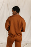Ampersand Quilted Pullover - Copper &amp;ave