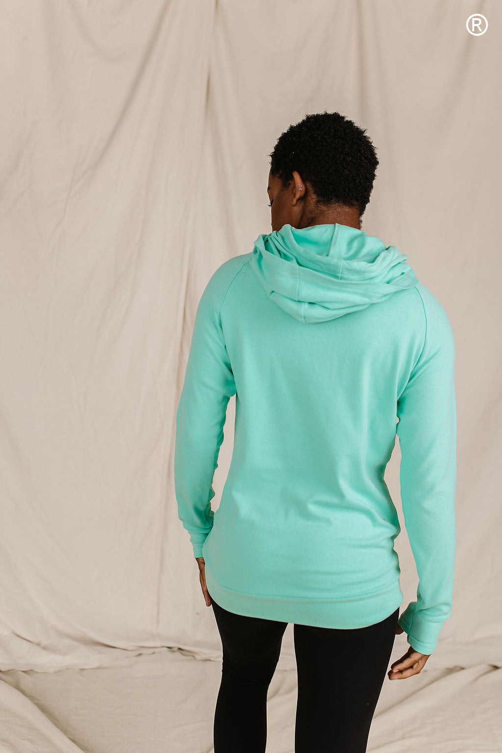 Ampersand Doublehood Hoodie Aqua Belle Bliss Boutique