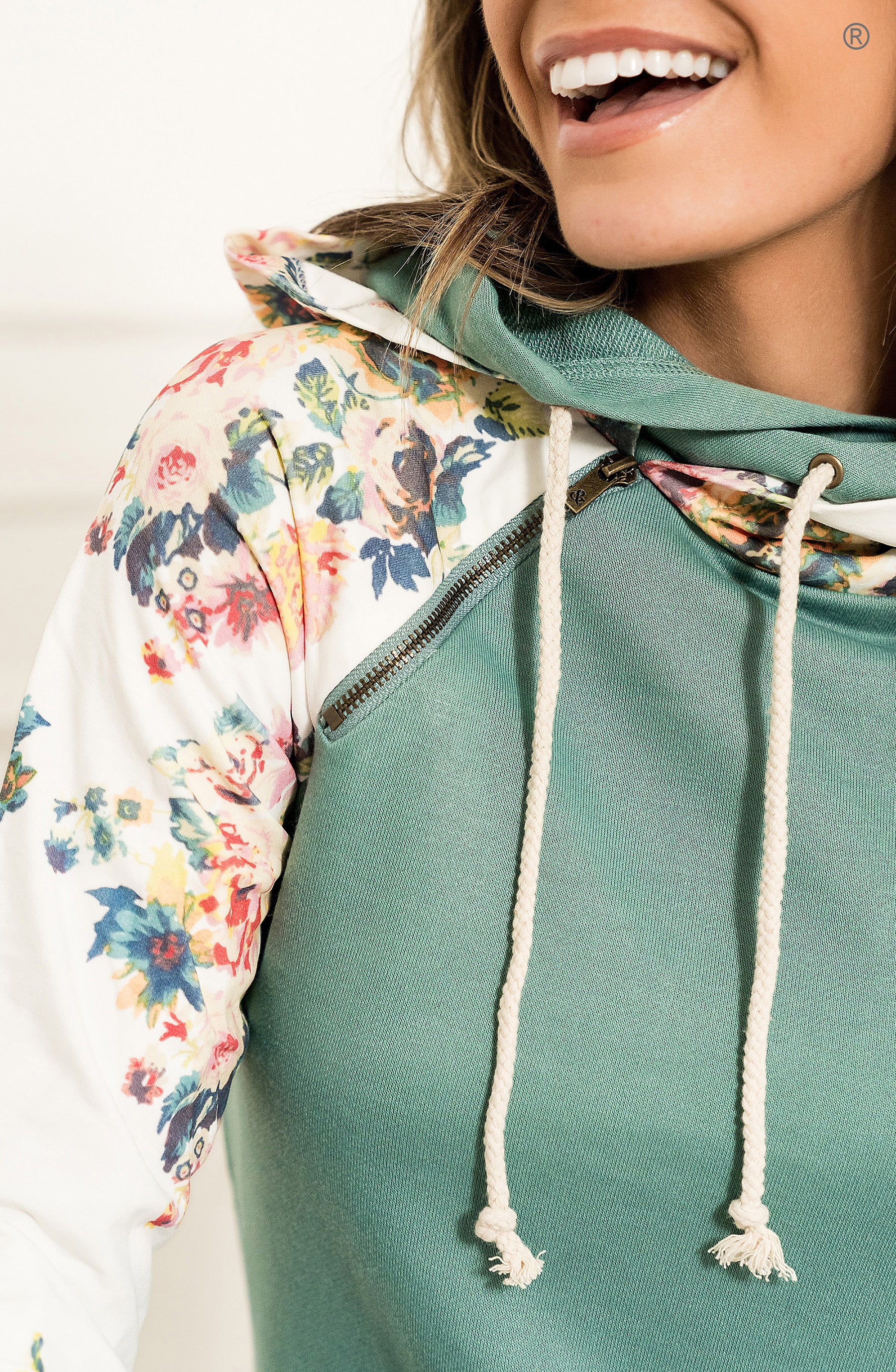 Ampersand Doublehood Hoodie - Once &amp; Floral