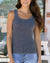 Grace and Lace HIP Length Brami Tank - Washed Denim