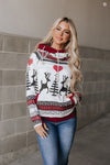 Ampersand Doublehood Sweatshirt Hoodie - Winter Wonderland