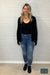 Vanessa Snap Cardi With Thumbholes - Black Tops & Sweaters