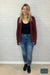 Vanessa Snap Cardi With Thumbholes - Rust Tops & Sweaters