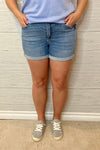 Judy Blue &quot;Quinn&quot; High Rise, Cuffed Shorts - Light Wash