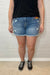 Judy Blue "Sunshine" High Rise, Embroidery Distressed Shorts - Mid Wash