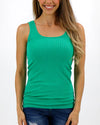 Grace and Lace Perfect Fit Seamless Ribbed Tank - Mint Leaf