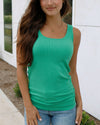 Grace and Lace Perfect Fit Seamless Ribbed Tank - Mint Leaf