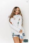 Ampersand Doublehood Sweatshirt - Spring Bloom Tops &amp; Sweaters