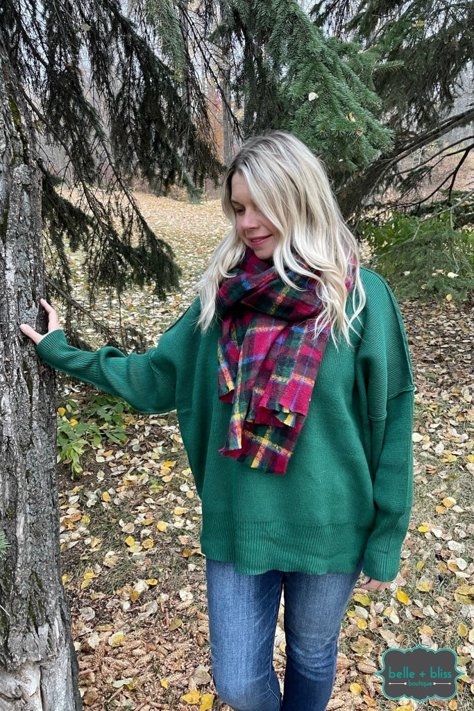 Aspen Knit Sweater - Deep Green Tops & Sweaters