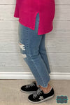 Caira Modal Tencel Top - Hot Pink Tops &amp; Sweaters