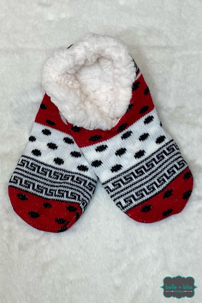 ***Door Crasher*** Plush Slippers - Red Dot Accessories