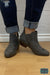 Gail Faux Suede Booties - Grey Footwear