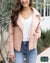 Grace And Lace Move Free Leather Look Moto Jacket - Blush Outerwear