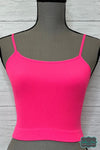 Holly Ribbed Spaghetti Strap Brami - Hot Pink Accessories