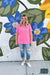 Joanna Boyfriend Tee - Hot Pink Tops & Sweaters