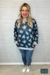 Kasey Pullover With Pockets - Navy Floral Tops &amp; Sweaters