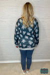 Kasey Pullover With Pockets - Navy Floral Tops &amp; Sweaters