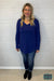 Kayla Long Sleeve V-Neck Tee - Navy Tops & Sweaters