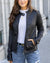 Leather Like Cafe Racer Jacket - Black
