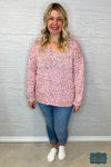 Lillian Confetti Dot Sweater - Pink